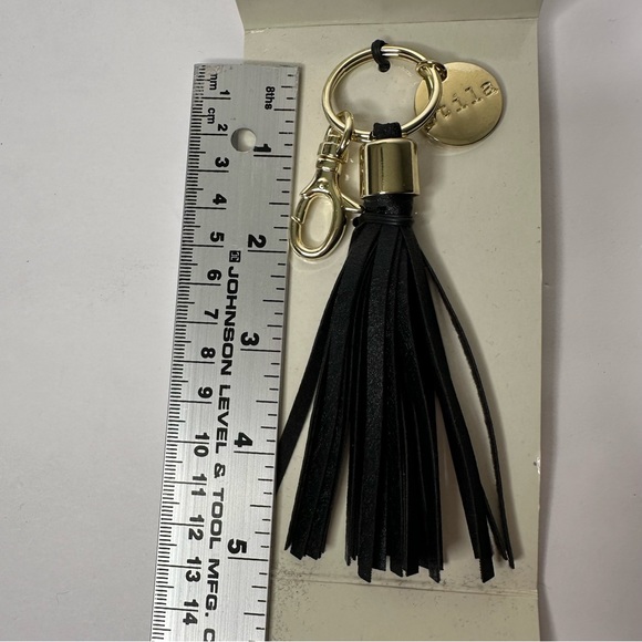 Stila Black Tassel Keychain Purse Charm - Picture 4 of 4
